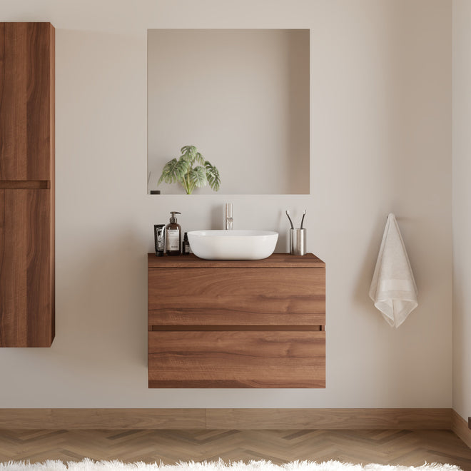 Meuble de salle de bain IDA 70 80 cm vasque zeus nogal
