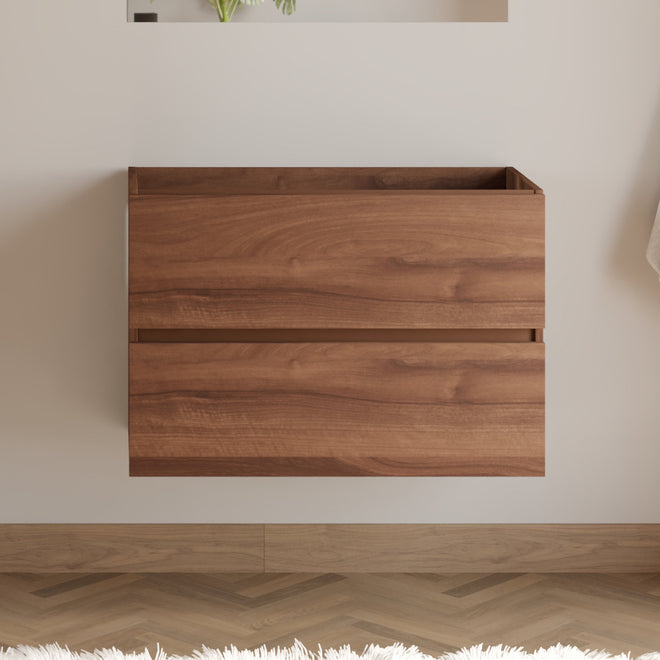 Meuble de salle de bain IDA 70 80 cm meuble seul nogal sans miroir