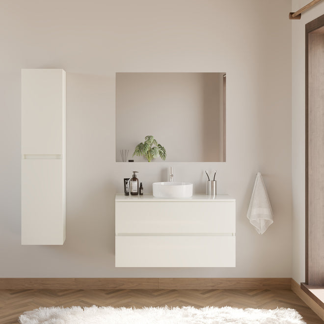 Meuble de salle de bain IDA 90 100 cm ares blanc scene