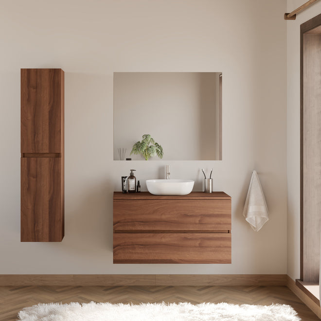 Meuble de salle de bain IDA 90 100 cm zeus nogal scene