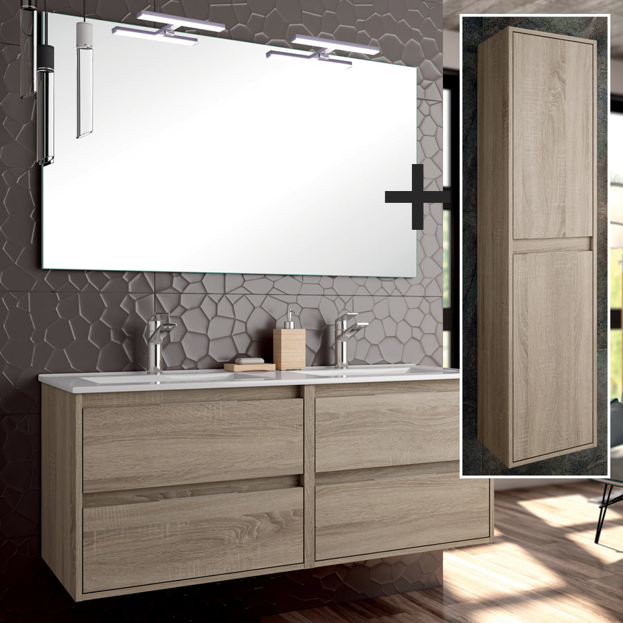 Meuble de salle de bain IRIS 120 cm cambrian colonne
