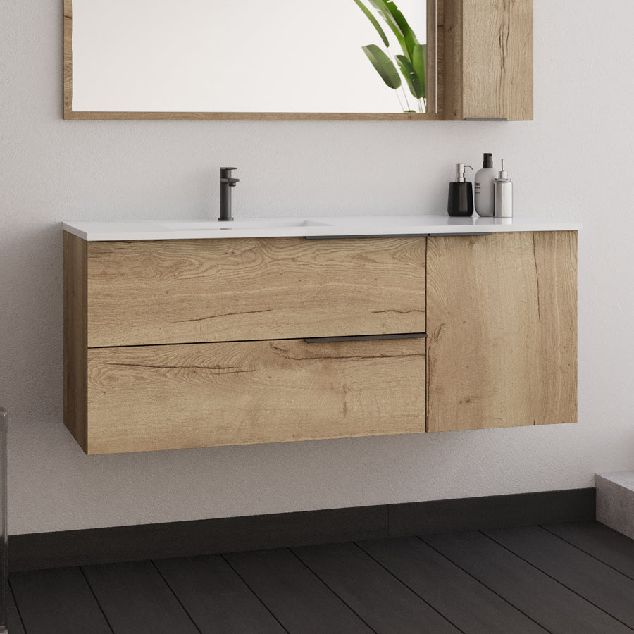 Meuble de salle de bain King 120 cm miroir armoire bas