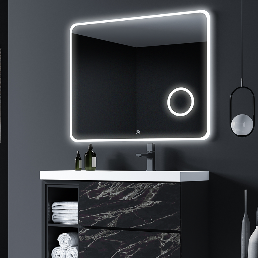 Ambiance miroir éclairage LED de salle de bain LOUTRO avec interrupteur tactile