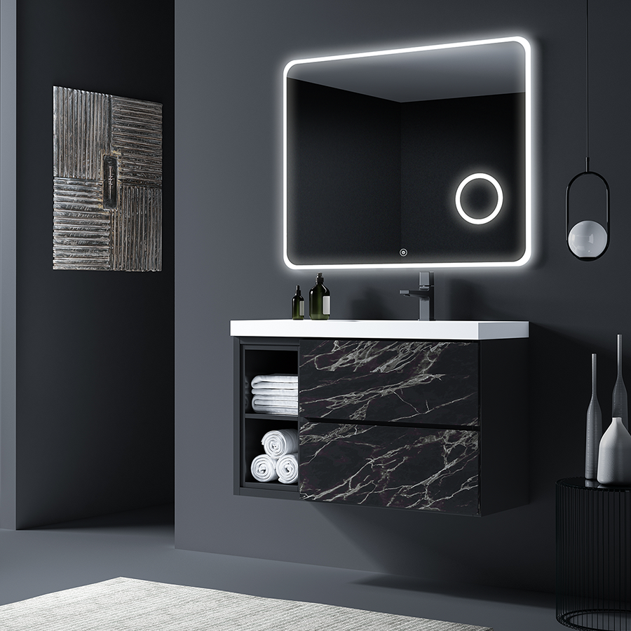 Miroir éclairage LED de salle de bain LOUTRO avec interrupteur tactile