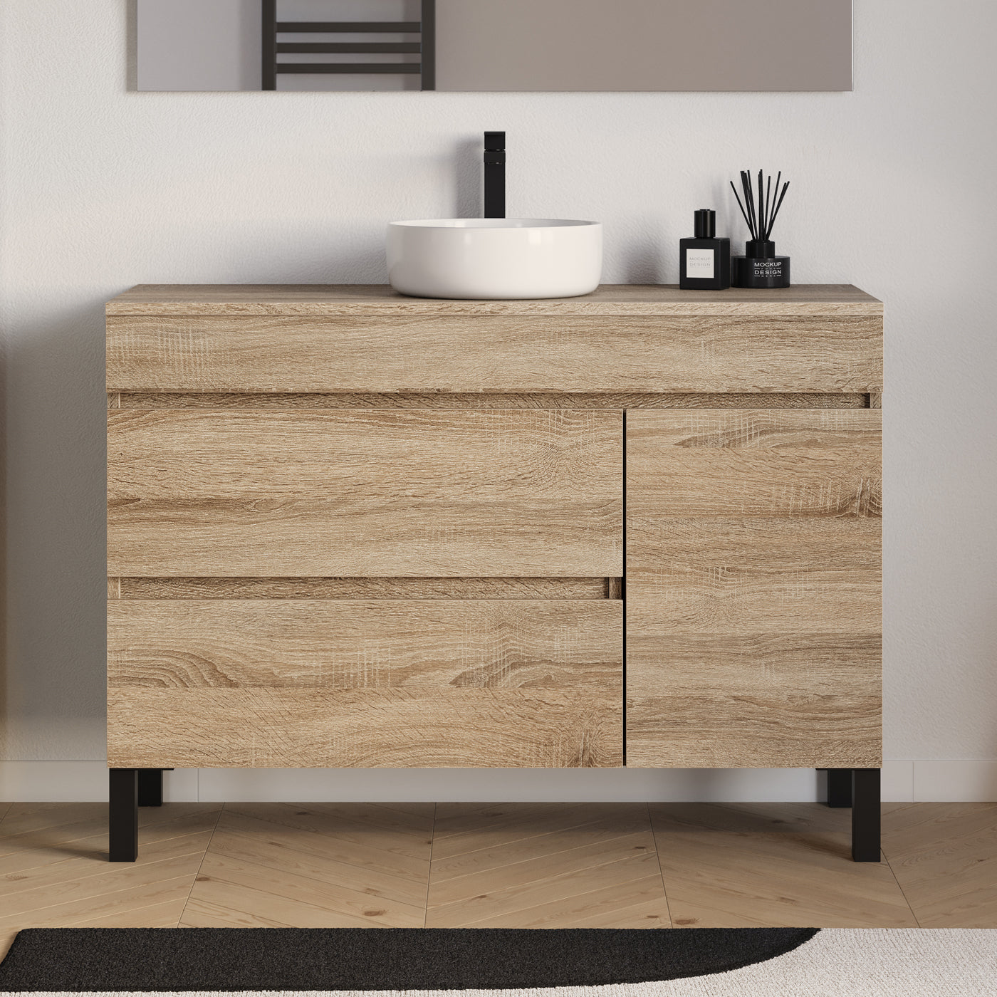 Meuble salle de bain LAZARO 120cm cambrian avec vasque ares
