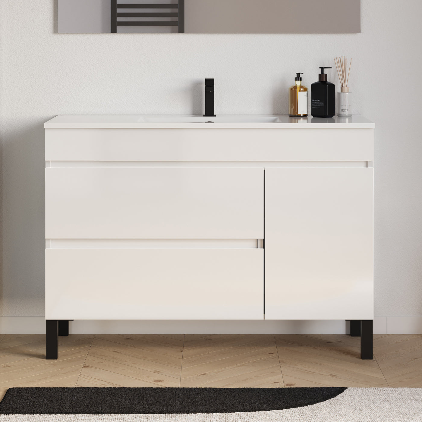 Meuble salle de bain LAZARO 120cm blanc