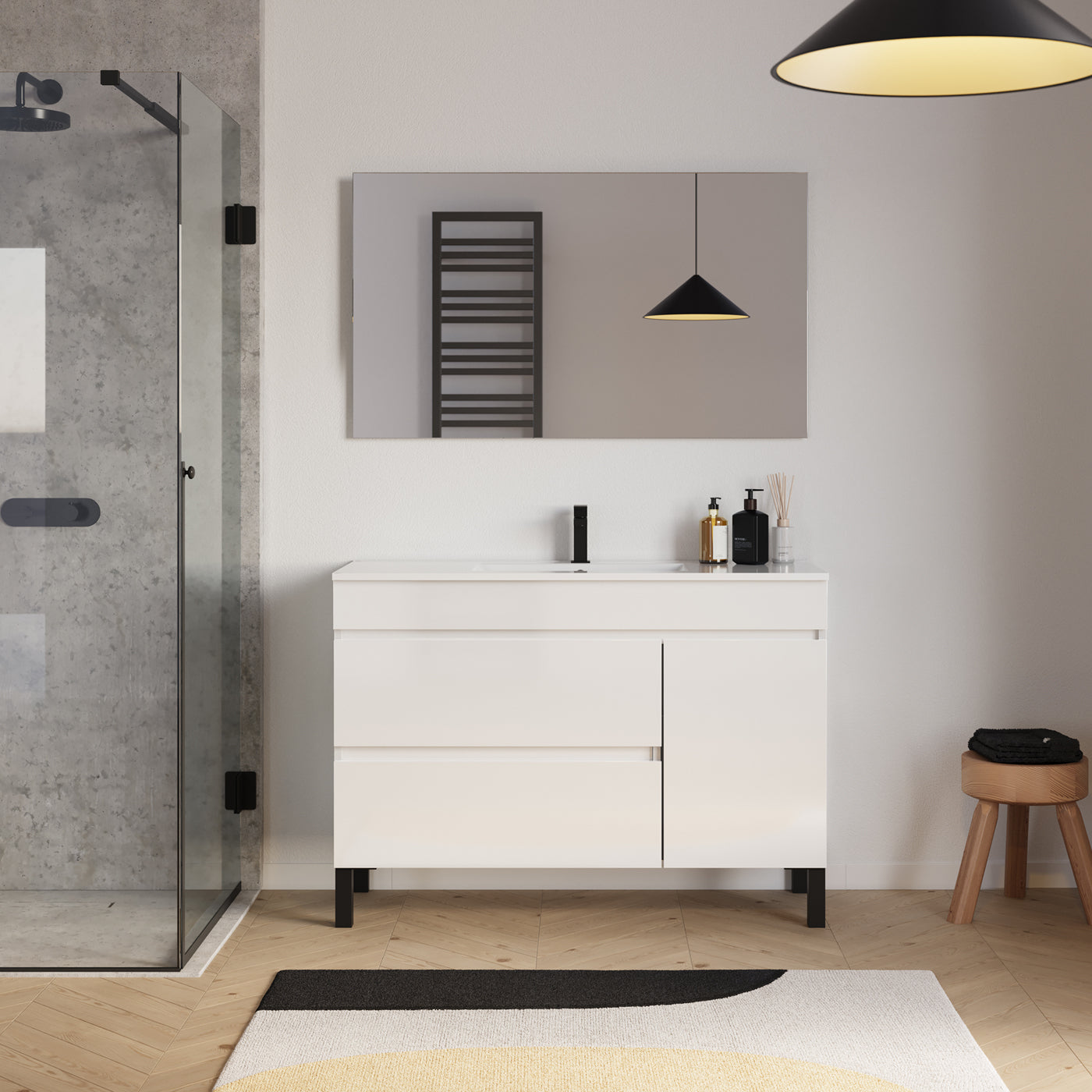 Ambiance Meuble salle de bain LAZARO 120cm blanc