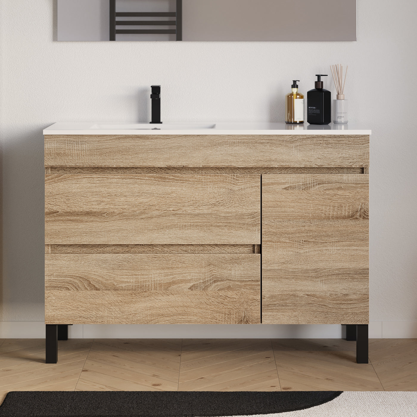 Meuble salle de bain LAZARO 120cm cambrian vasque gauche