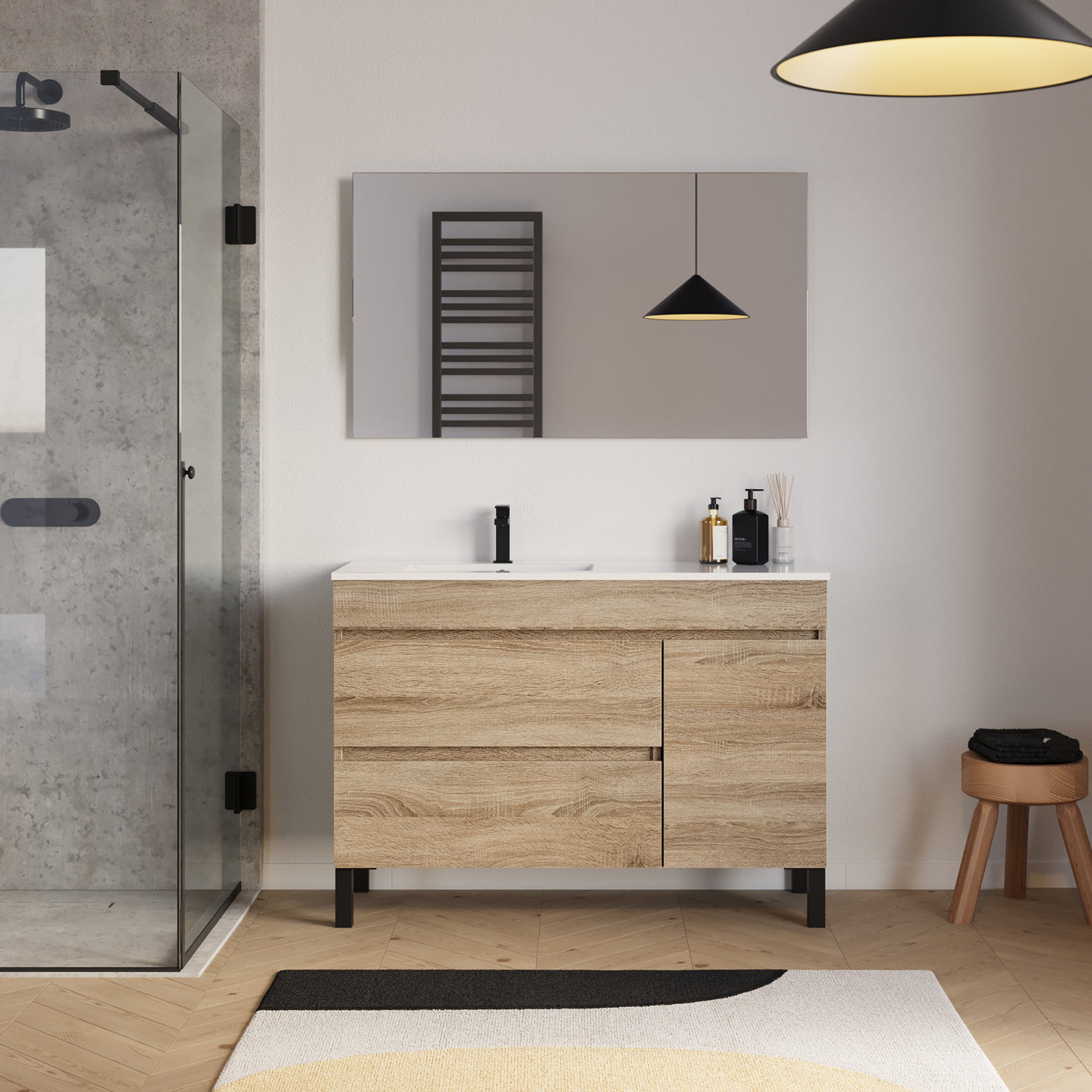 Ambiance Meuble salle de bain LAZARO 120cm cambrian vasque gauche