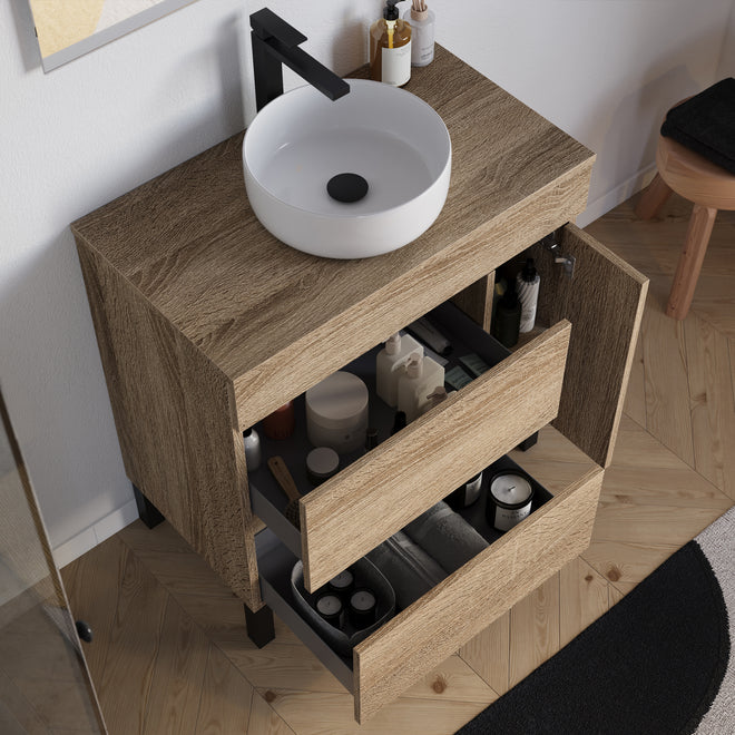 Meuble salle de bain LAZARO 80cm cambrian vasque ares vue dessus