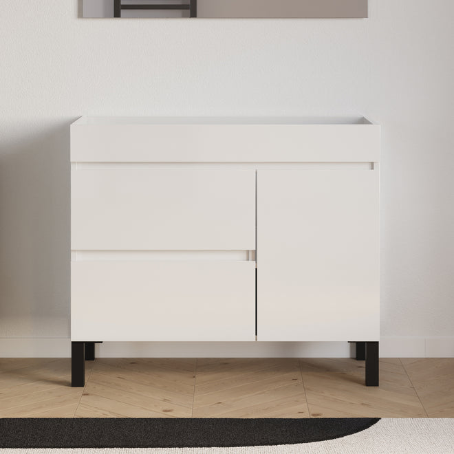 Meuble sous vasque 100 cm Lazaro blanc