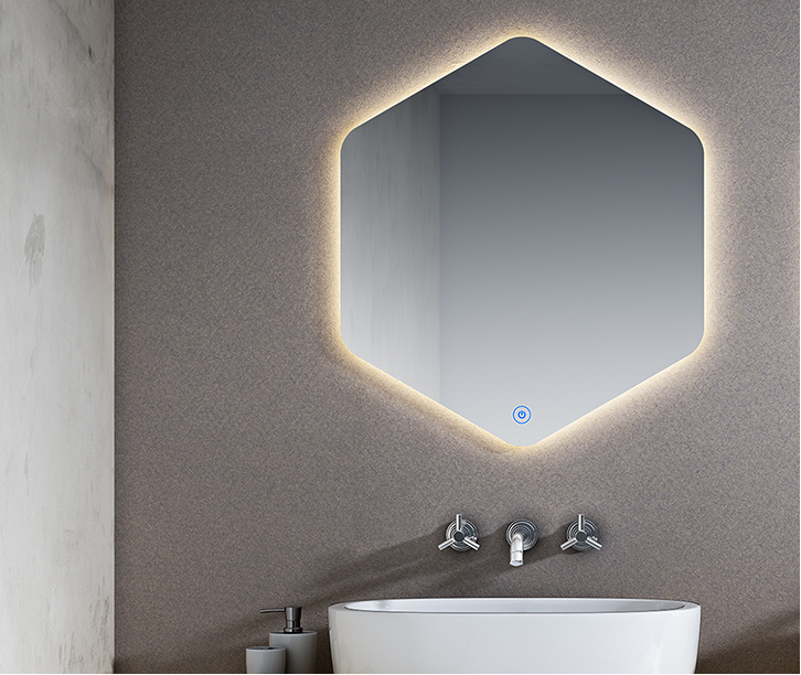Ambiance Miroir éclairage LED de salle de bain LISSOS avec interrupteur tactile 80x70cm