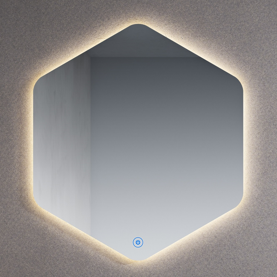 Miroir éclairage LED de salle de bain LISSOS avec interrupteur tactile 80x70cm