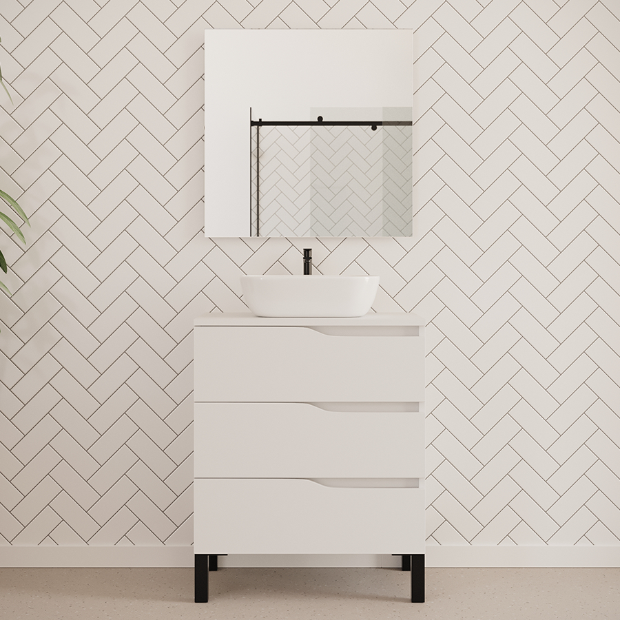 Meuble de salle de bain MATA 60 70 cm bol zeus blanc