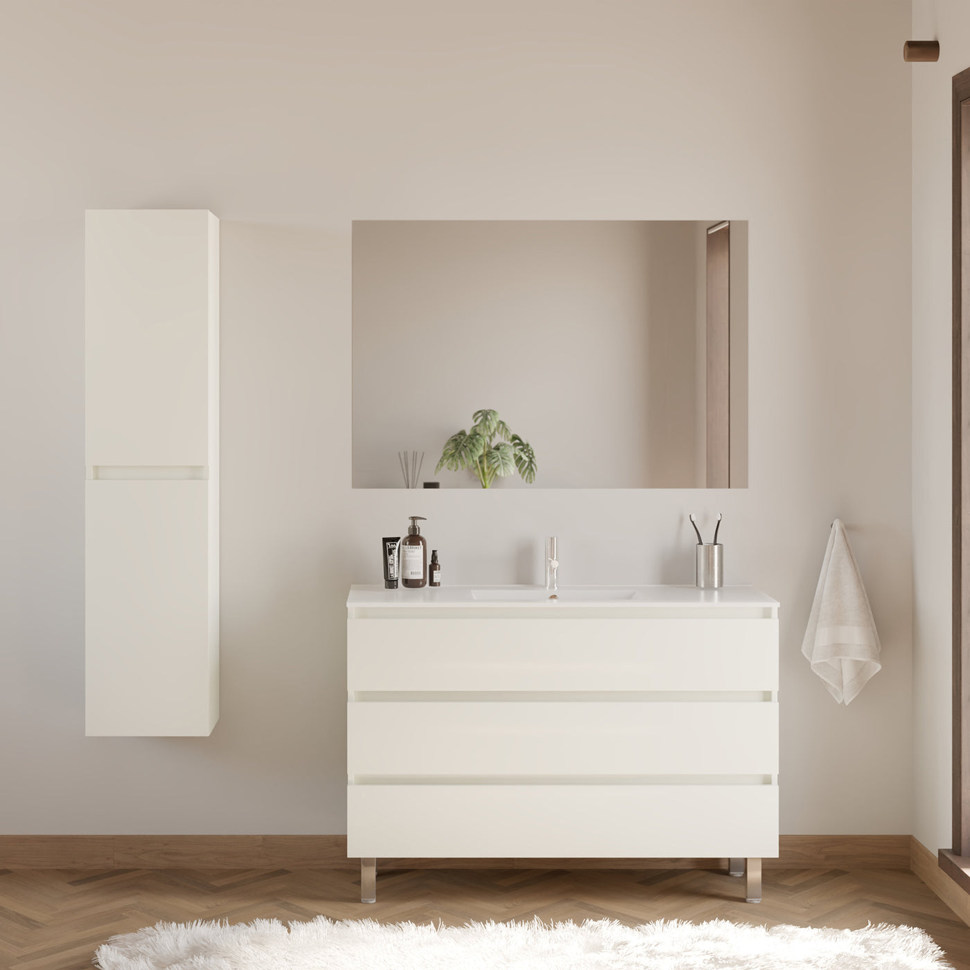 Meuble de salle de bain MAYOR 120 cm blanc scene