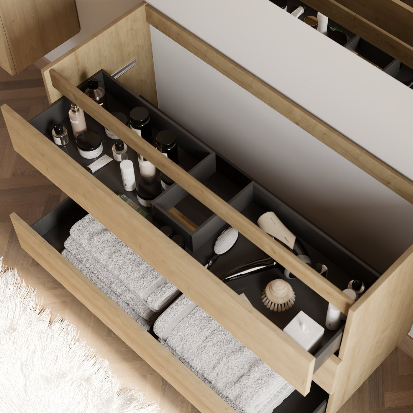 Meuble de salle de bain MAYOR 120 cm nebraska meuble seul vue de dessus