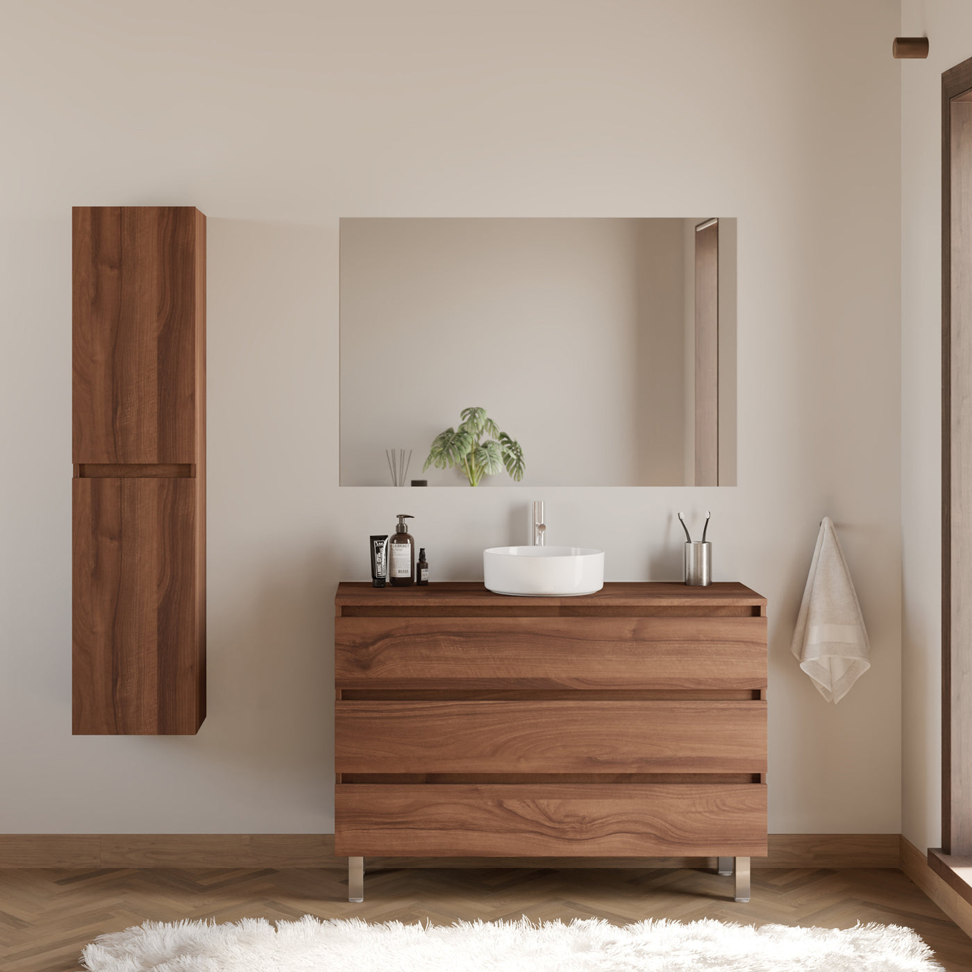 Meuble de salle de bain MAYOR 120 cm nogal ares scene
