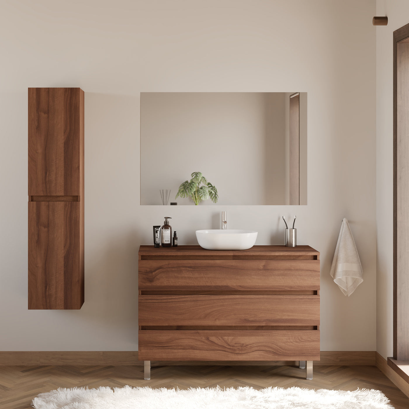 Meuble de salle de bain MAYOR 120 cm zeus nogal scene