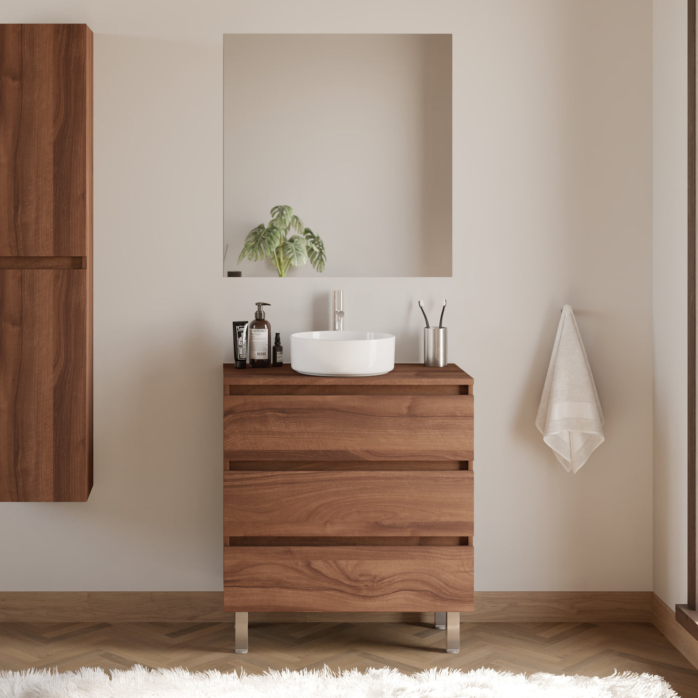 Meuble de salle de bain MAYOR 60 cm vasque ares nogal