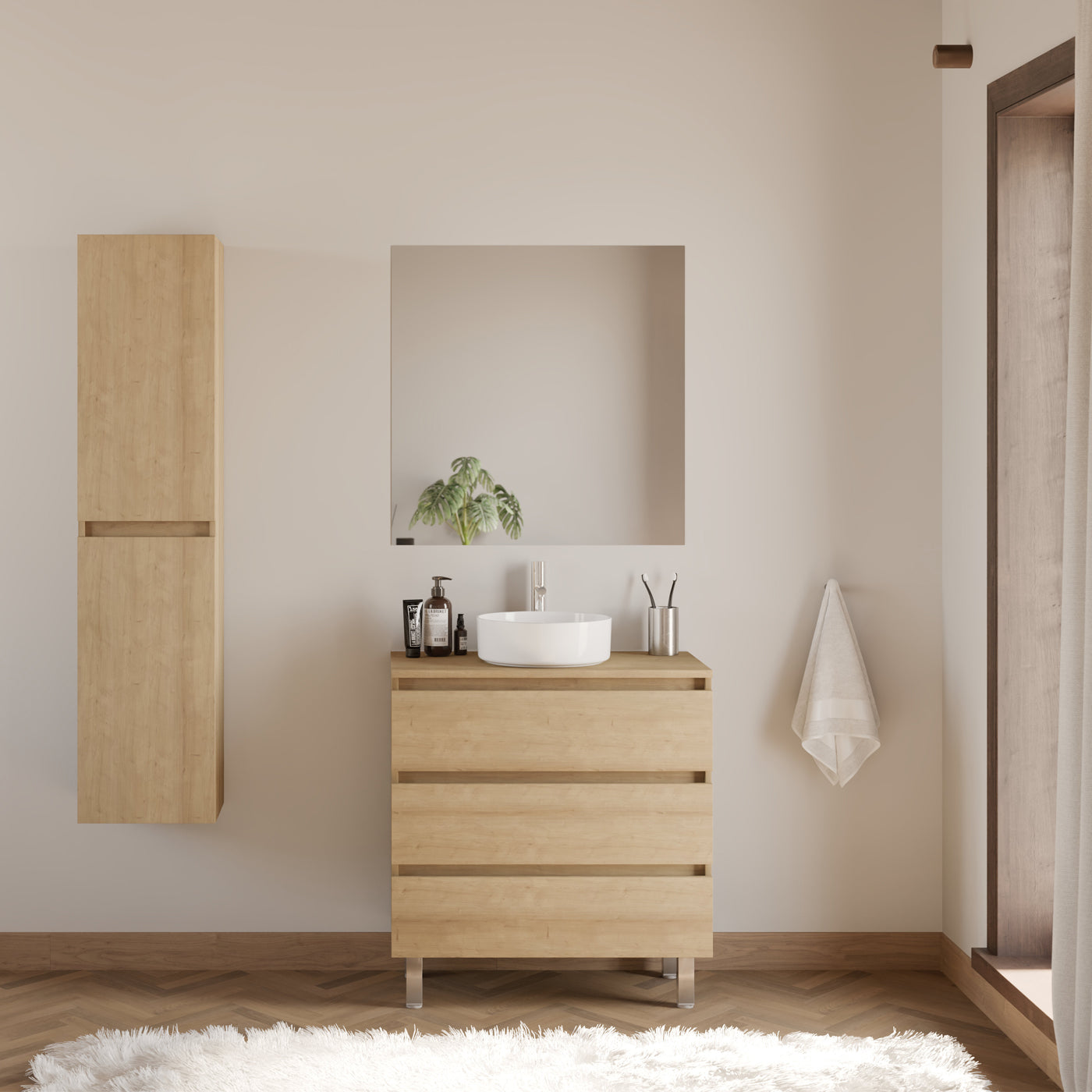 Meuble de salle de bain MAYOR 70 80 cm vasque ares nebraska scene