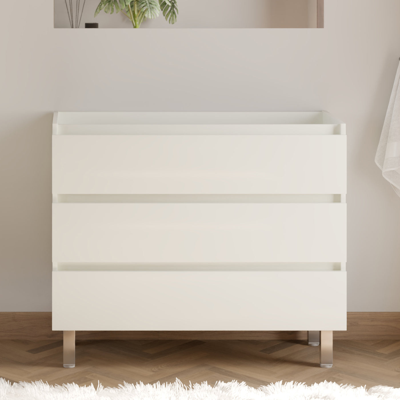 Meuble sous vasque seul, 3 tiroirs, 90cm, pour simple vasque - MAYOR