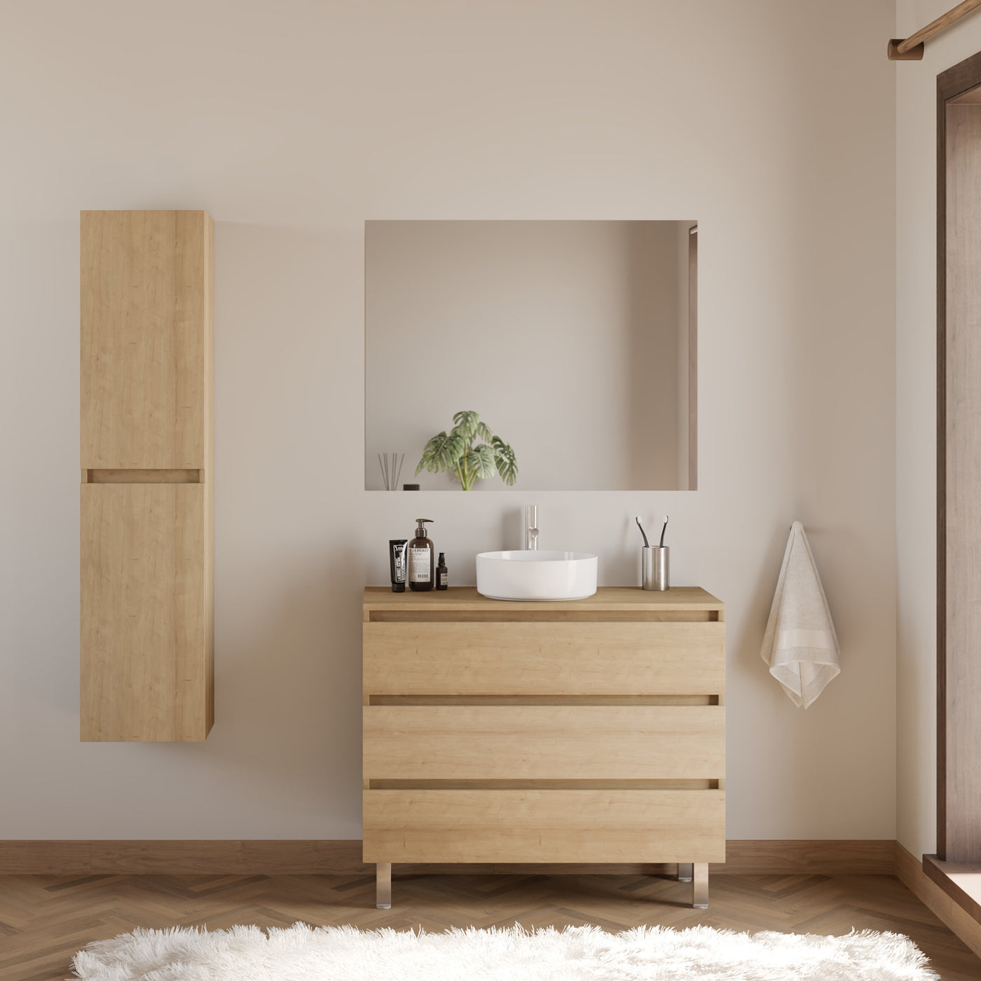 Meuble de salle de bain MAYOR 90 100 cm nebraska vasque ares scene