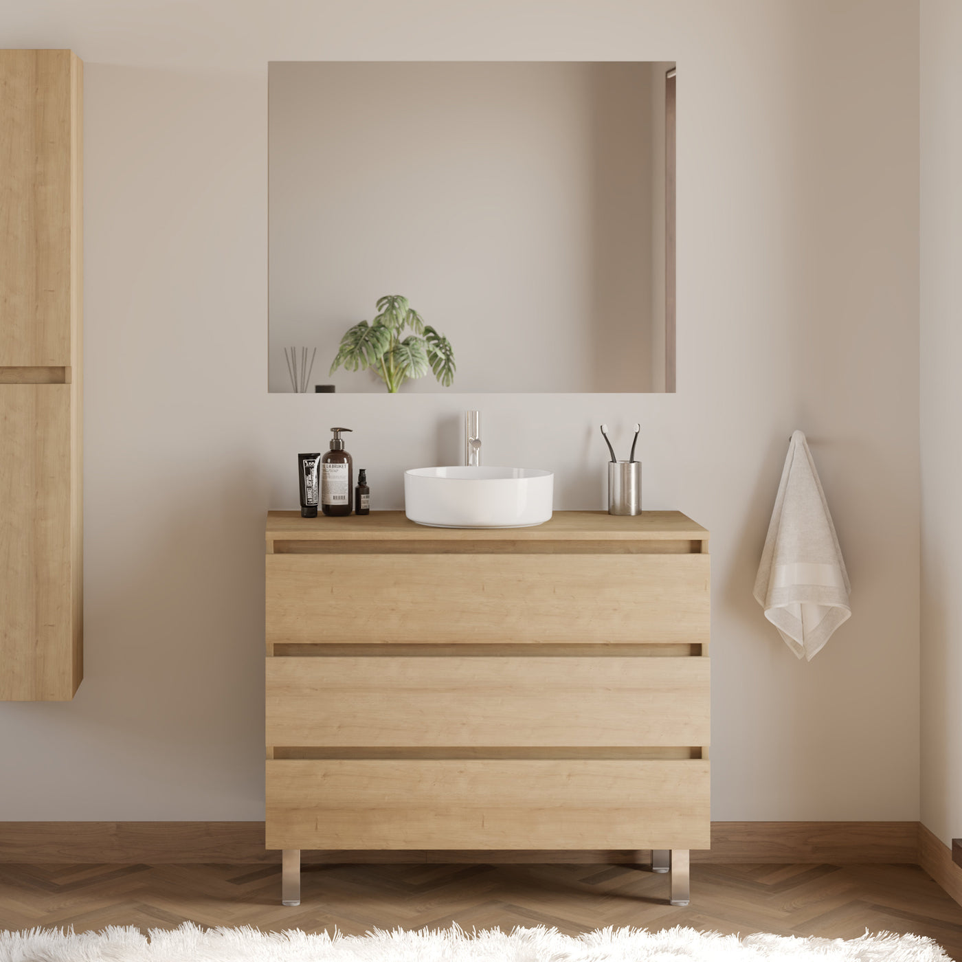 Meuble de salle de bain MAYOR 90 100 cm nebraska vasque ares