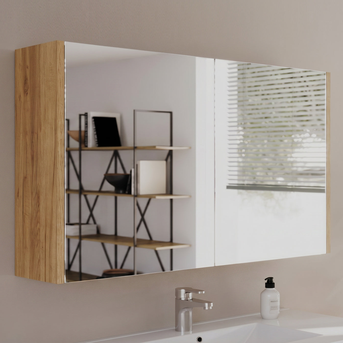 Armoire de toilette miroir MIRANO - 100x70 cm