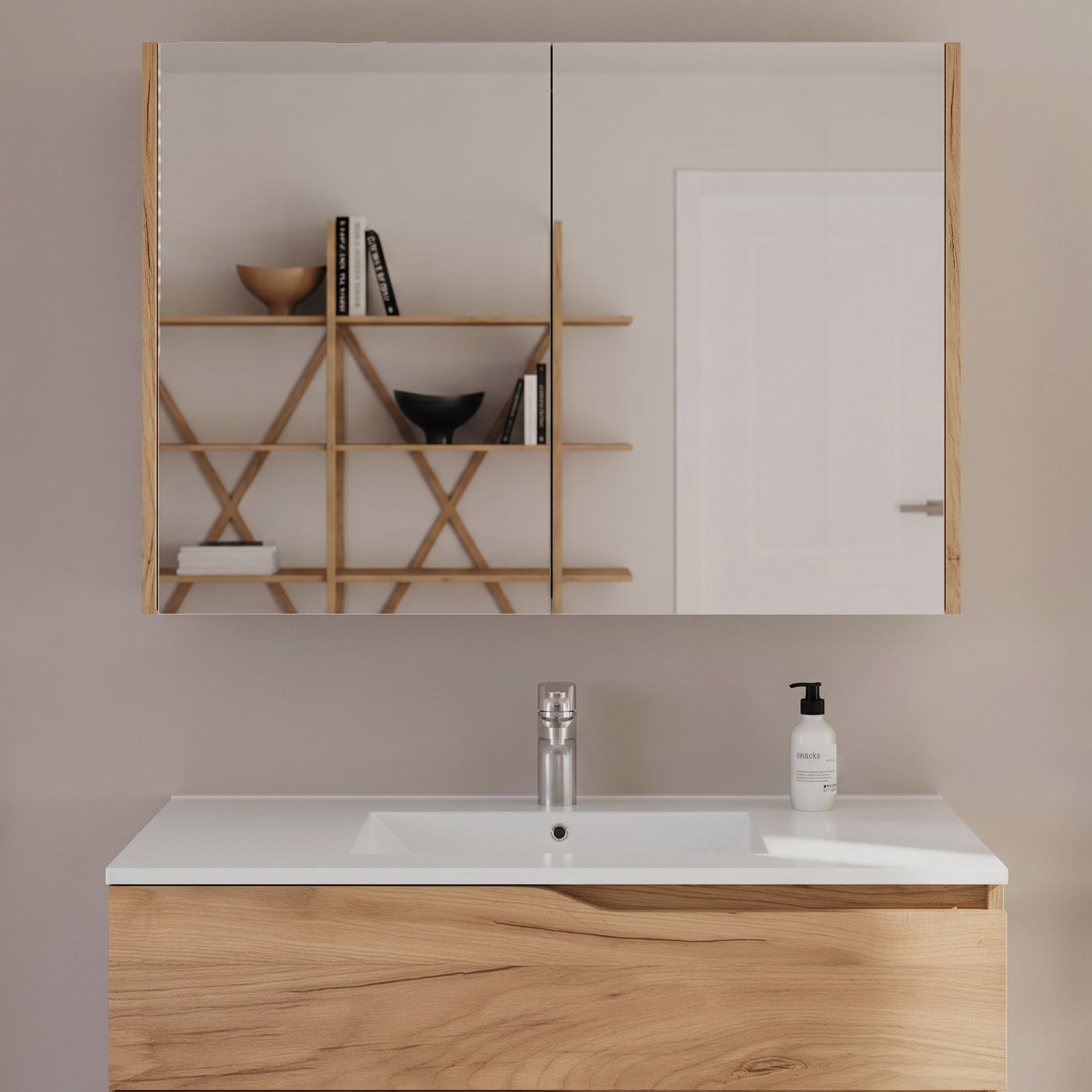Armoire de toilette miroir MIRANO - 100x70 cm