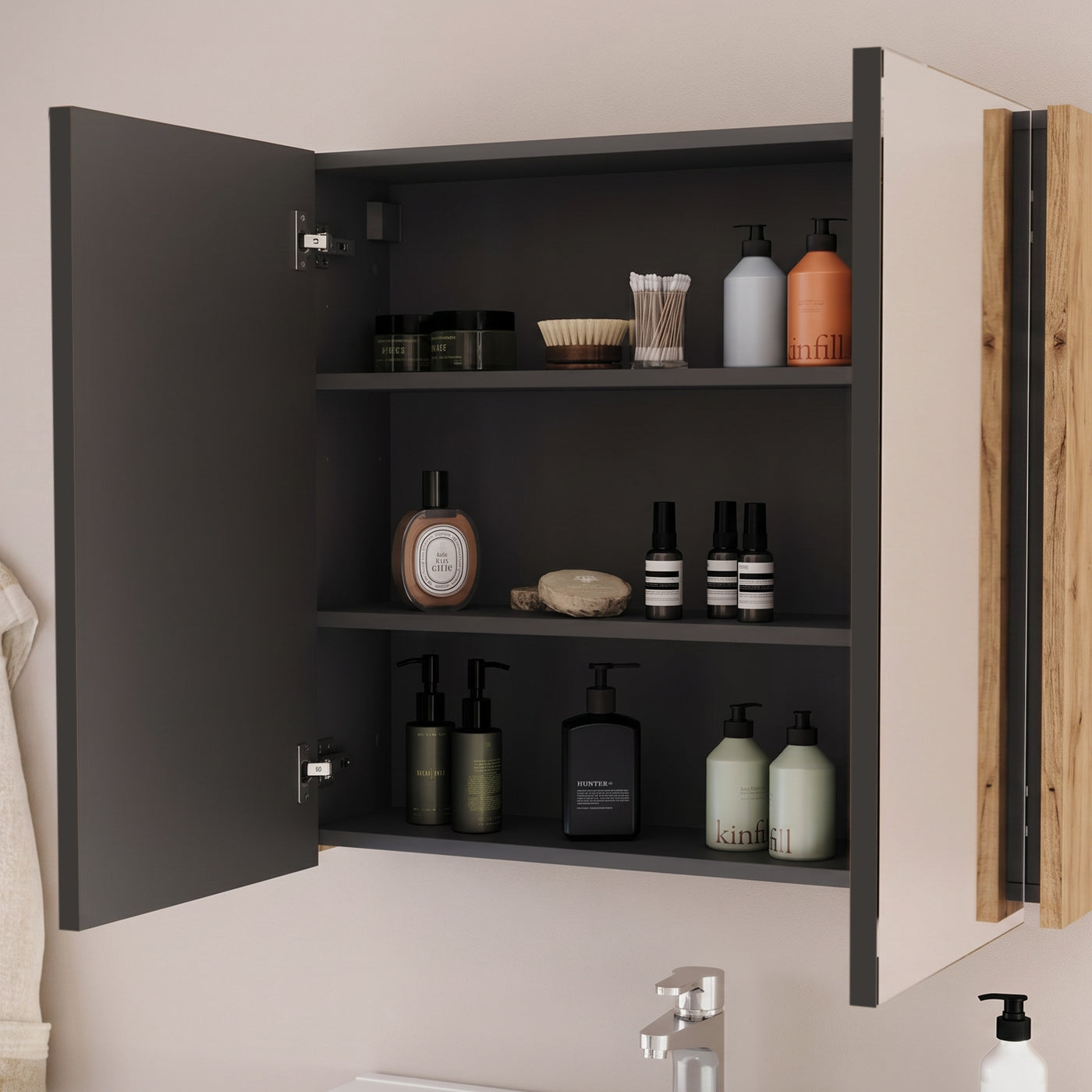 Armoire de toilette miroir MIRANO - 70x70 cm