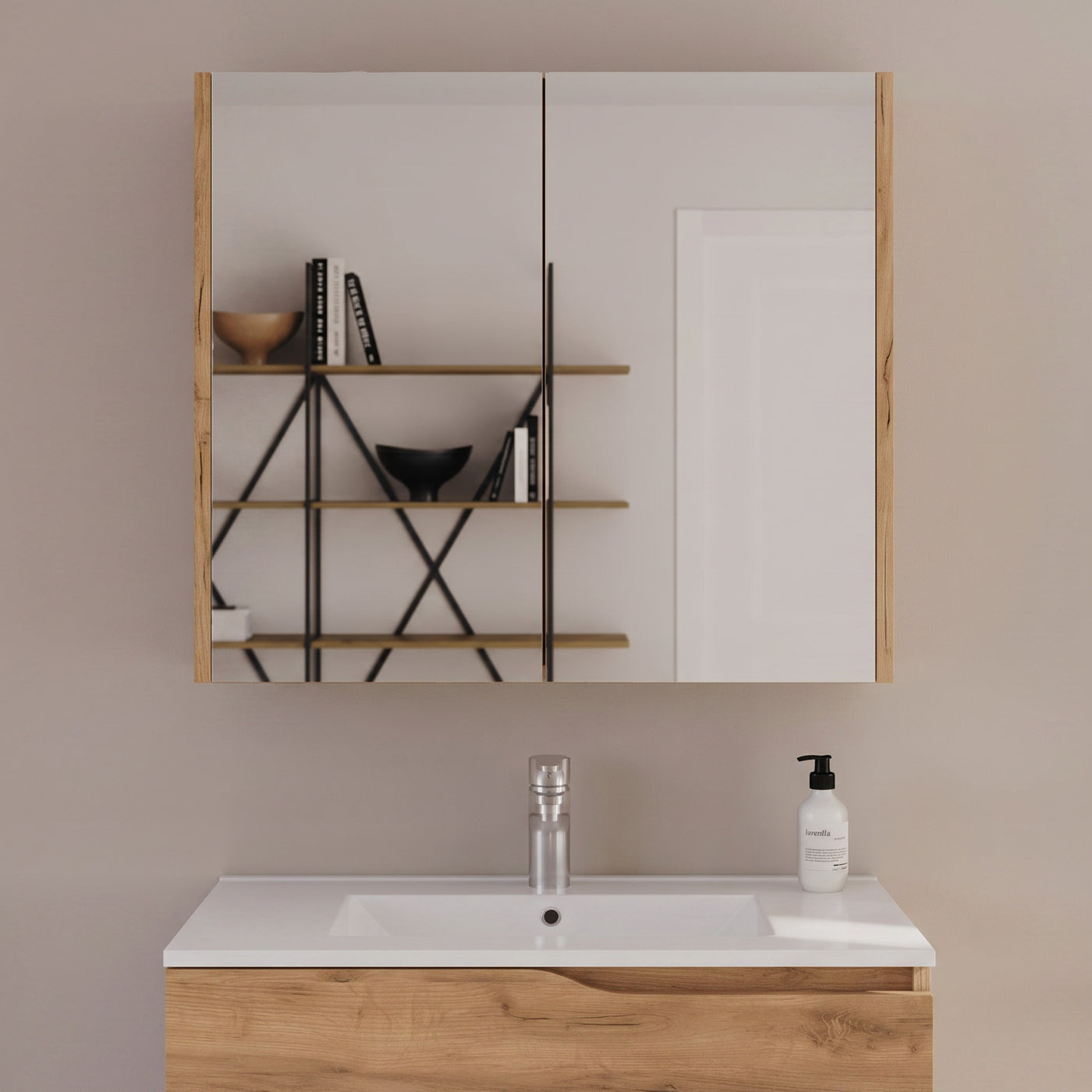 Armoire de toilette miroir MIRANO - 70x70 cm