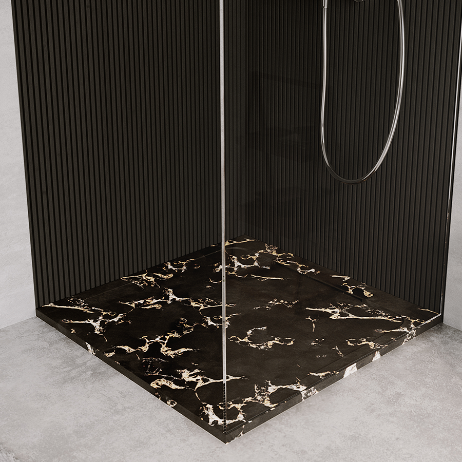 Receveur de douche en pierre naturelle extra plat à poser 70x70cm - ORIGINE