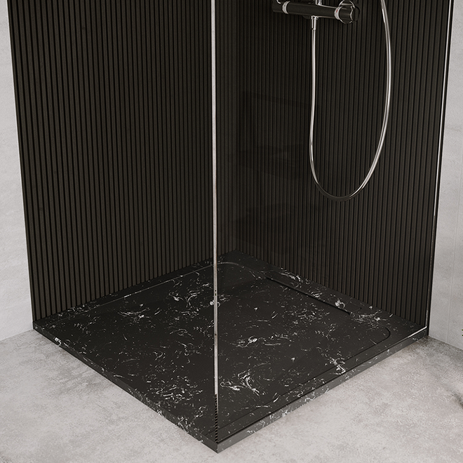 Receveur de douche en pierre naturelle extra plat à poser 90x90cm - ORIGINE