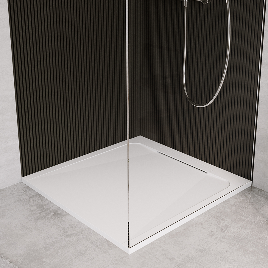Receveur de douche en pierre naturelle extra plat à poser 70x70cm - ORIGINE
