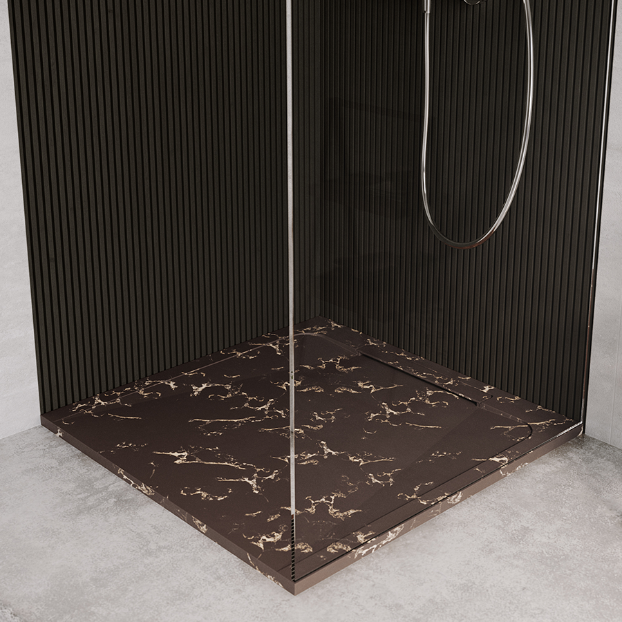 Receveur de douche en pierre naturelle extra plat à poser 70x70cm - ORIGINE