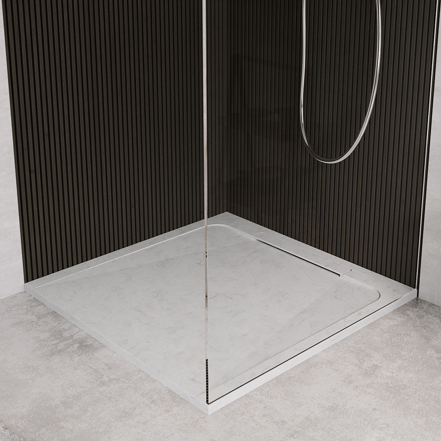 Receveur de douche en pierre naturelle extra plat à poser 70x70cm - ORIGINE