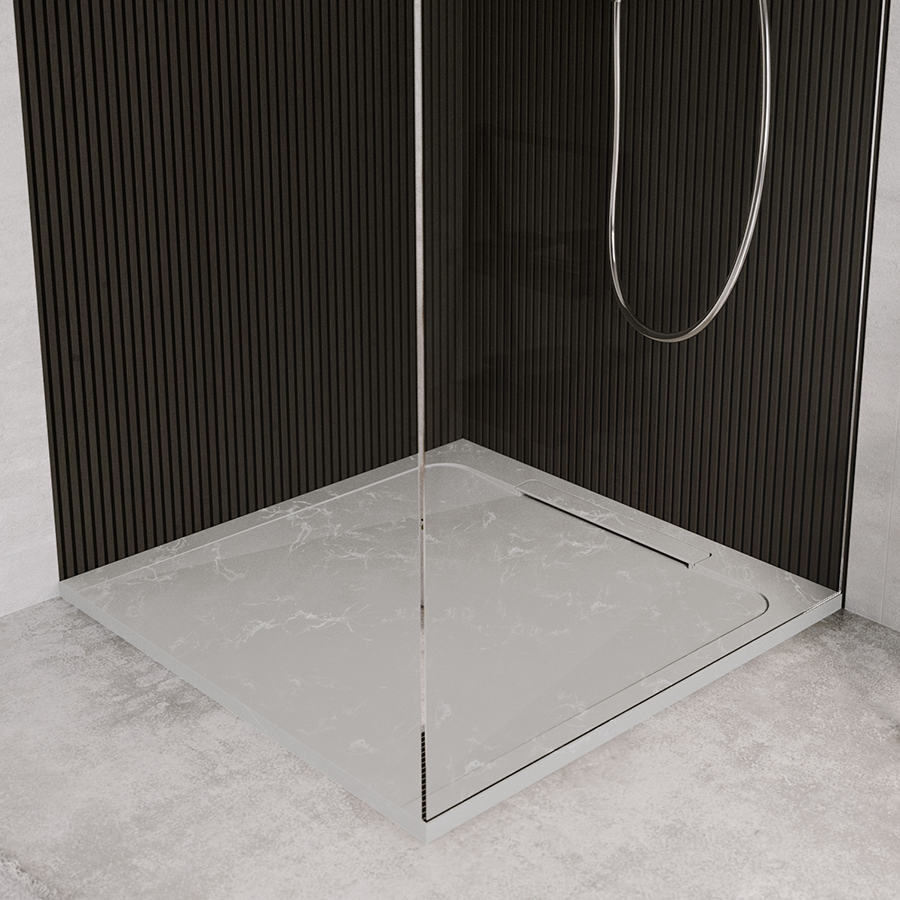 Receveur de douche en pierre naturelle extra plat à poser 70x70cm - ORIGINE