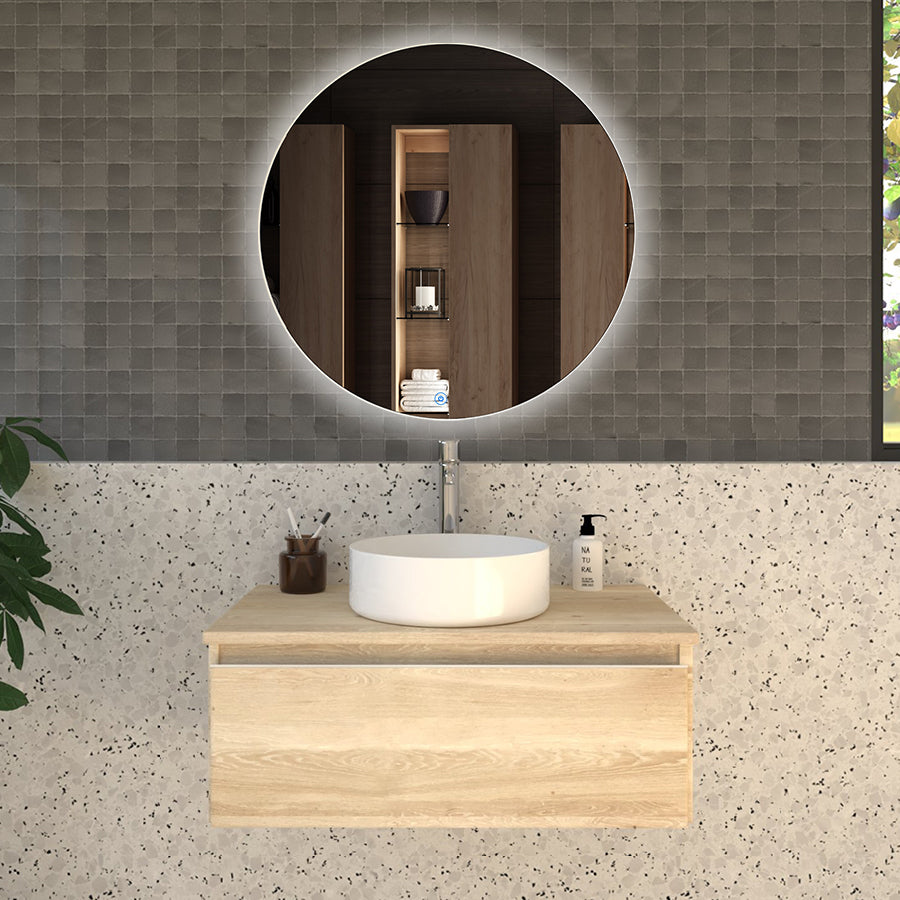 Meuble de salle de bain PENA 80 cm vasque ares miroir solen