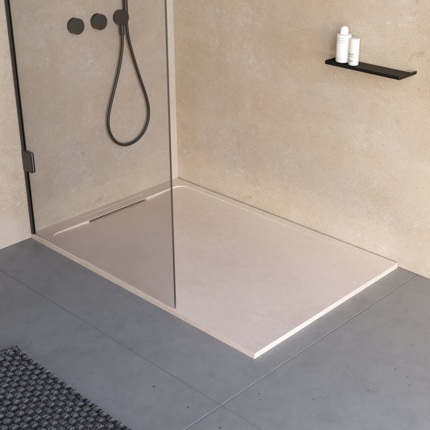 Receveur de douche en pierre naturelle extra plat à poser 90x200cm - ORIGINE