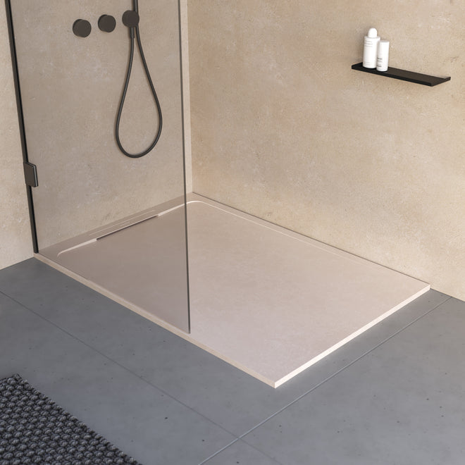Receveur de douche en pierre naturelle extra plat à poser 80x130cm - ORIGINE