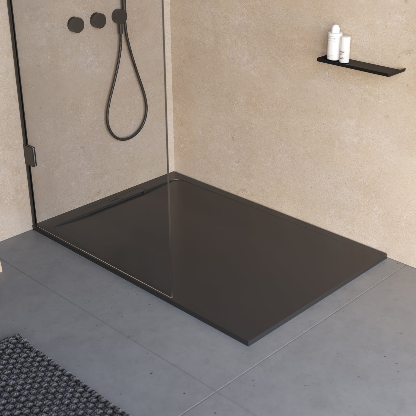 Receveur de douche en pierre naturelle extra plat à poser 80x120cm - ORIGINE