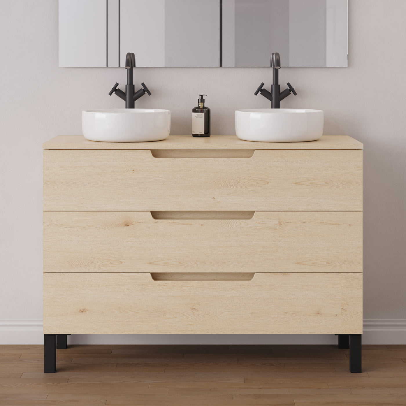 Meuble salle de bain RIZA 120cm calima double vasque ares