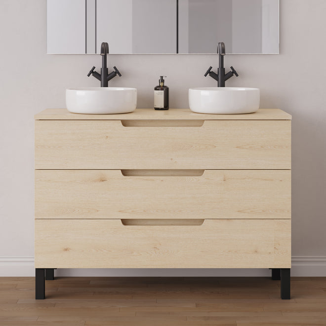 Meuble salle de bain RIZA 120cm calima double vasque ares