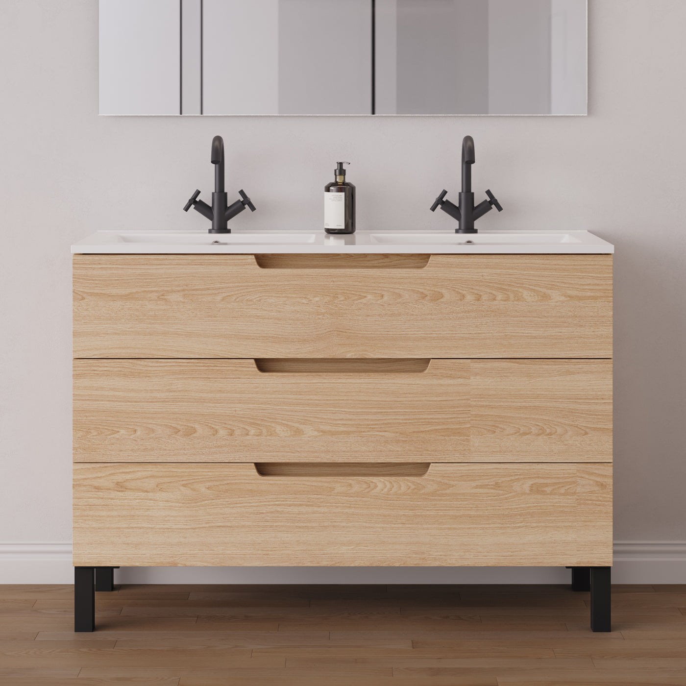 Meuble salle de bain RIZA 120cm  roble era double vasque