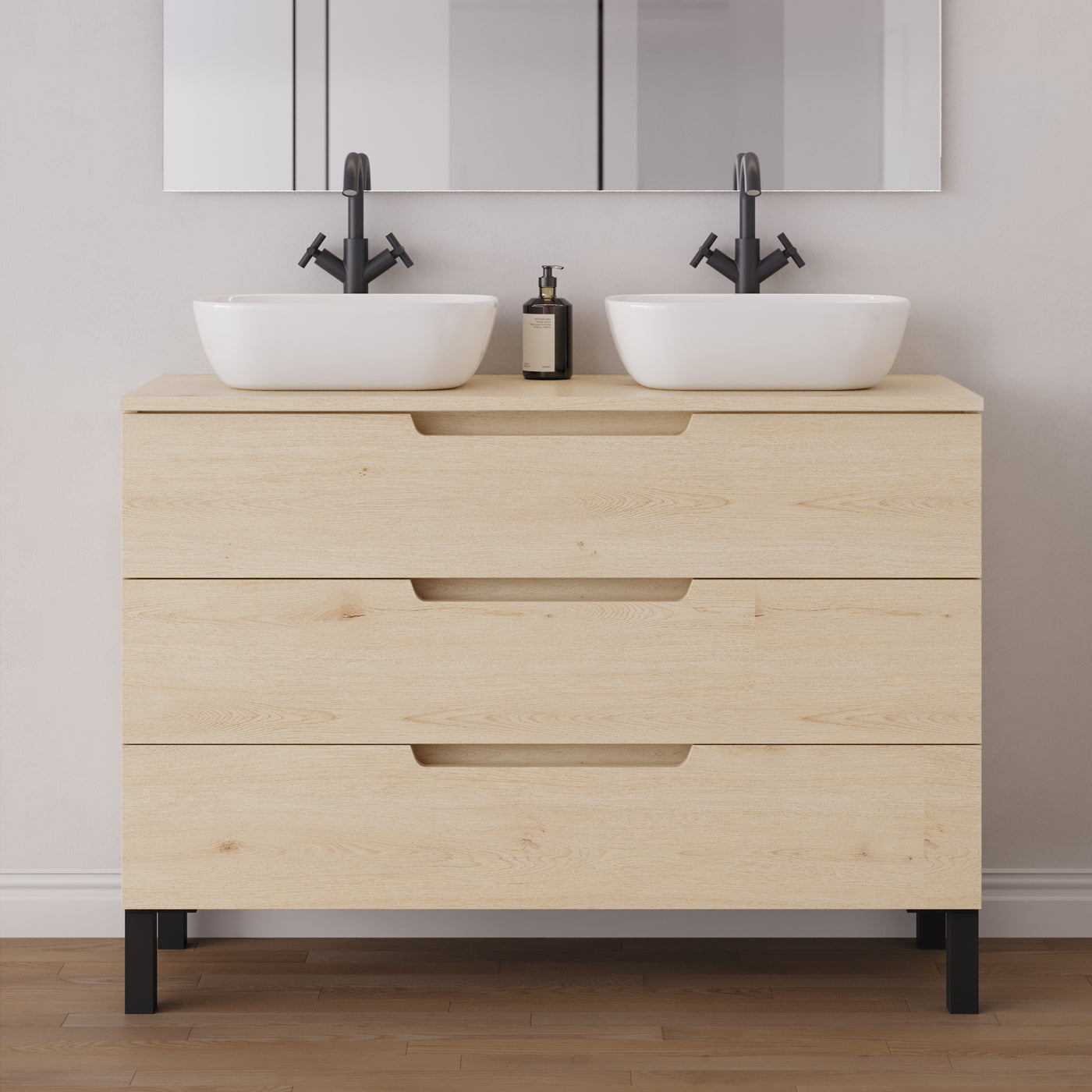 Meuble salle de bain RIZA 120cm calima double vasque zeus