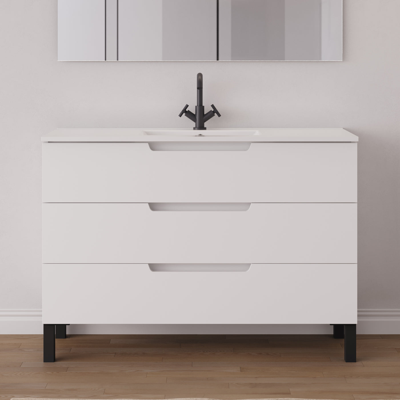 Meuble salle de bain RIZA 120cm blanc