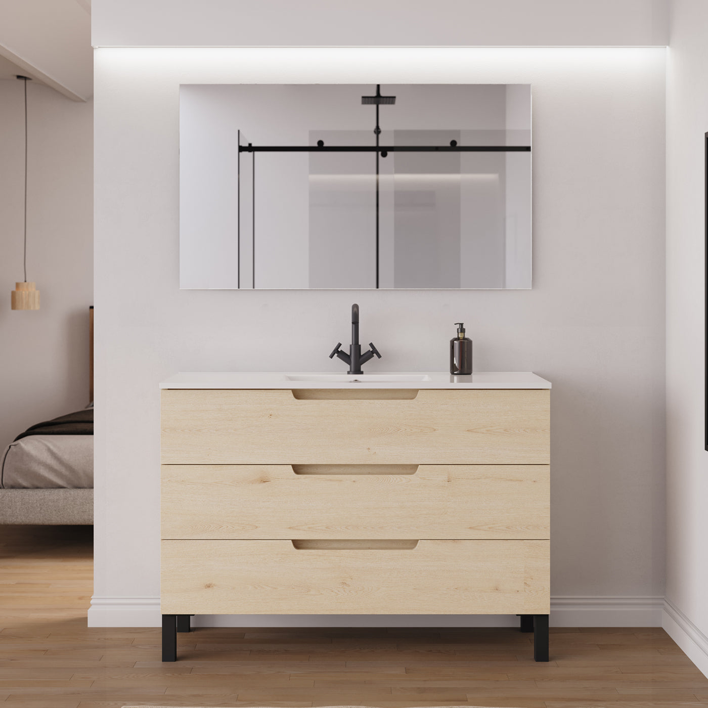 Ensemble Meuble salle de bain RIZA 120cm calima