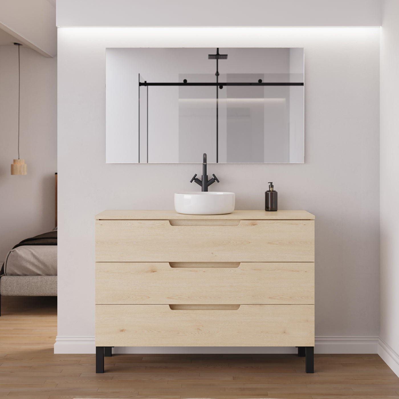 Ambiance meuble salle de bain RIZA 120cm calima vasque ares