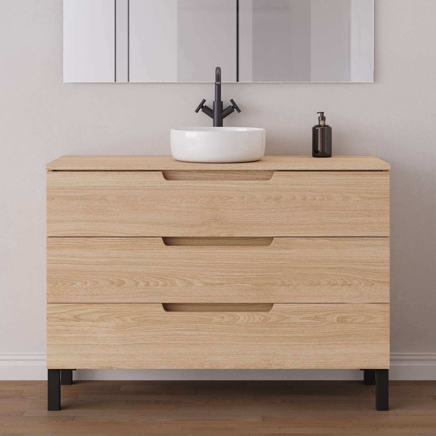 Meuble salle de bain RIZA 120cm roble era vasque ares