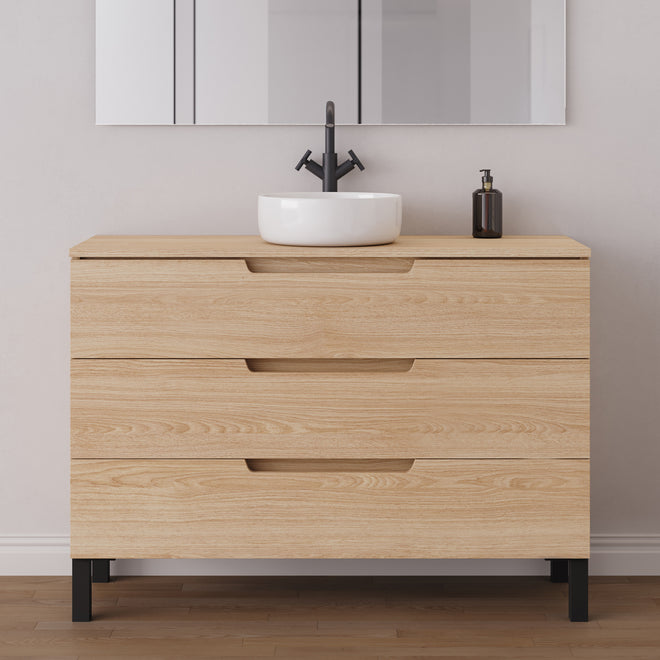 Meuble salle de bain RIZA 120cm roble era vasque ares